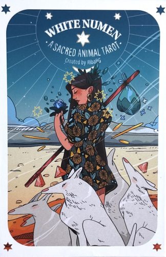 ホワイト ヌーメン セイクレッド アニマル タロット [ WHITE NUMEN  A SACRED ANIMAL TAROT  ] 海外版　(中古-良い）